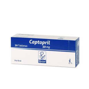Captopril 50 Mg 30 Tabletas Rc