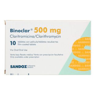 Binoclar 500 Mg 10 Tabletas