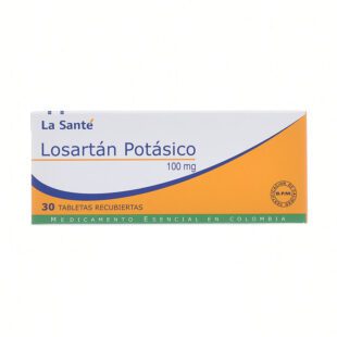Losartán Potásico 100 Mg 30 Tabletas