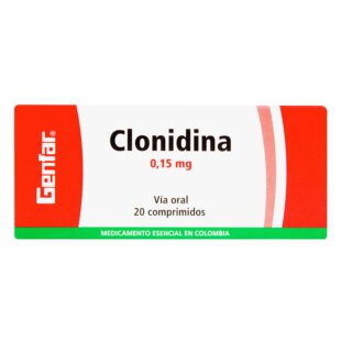 Clonidina 0.15 Mg 20 Tabletas W