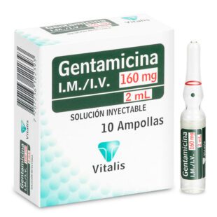 Gentamicina 160 Mg/2 Ml 10 Ampollas